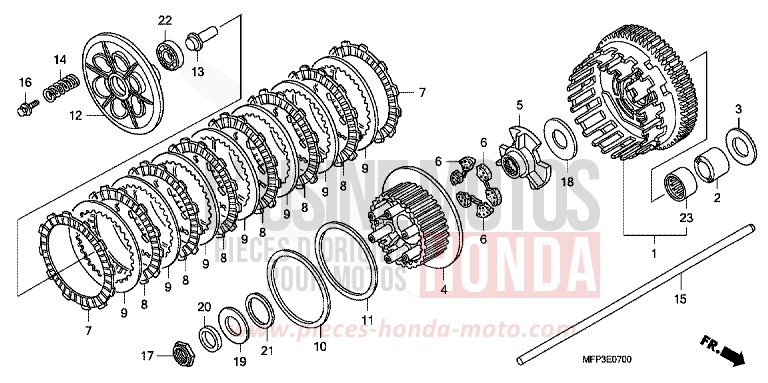 EMBRAYAGE for CB1300 Super Bold'or PEARL SUNBEAM WHITE (NHA66DF) from 2009